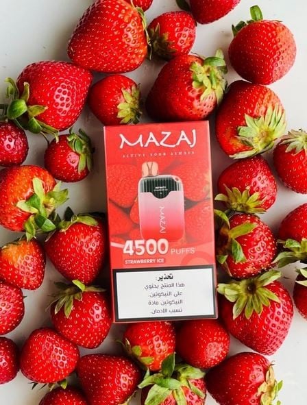 فيب مزاج 4500 سحبة فراولة آيس | متجر كيف تايم