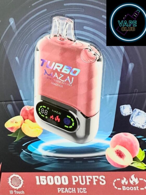 فيب مزاج 15000 سحبة خوخ آيس | متجر كيف تايم